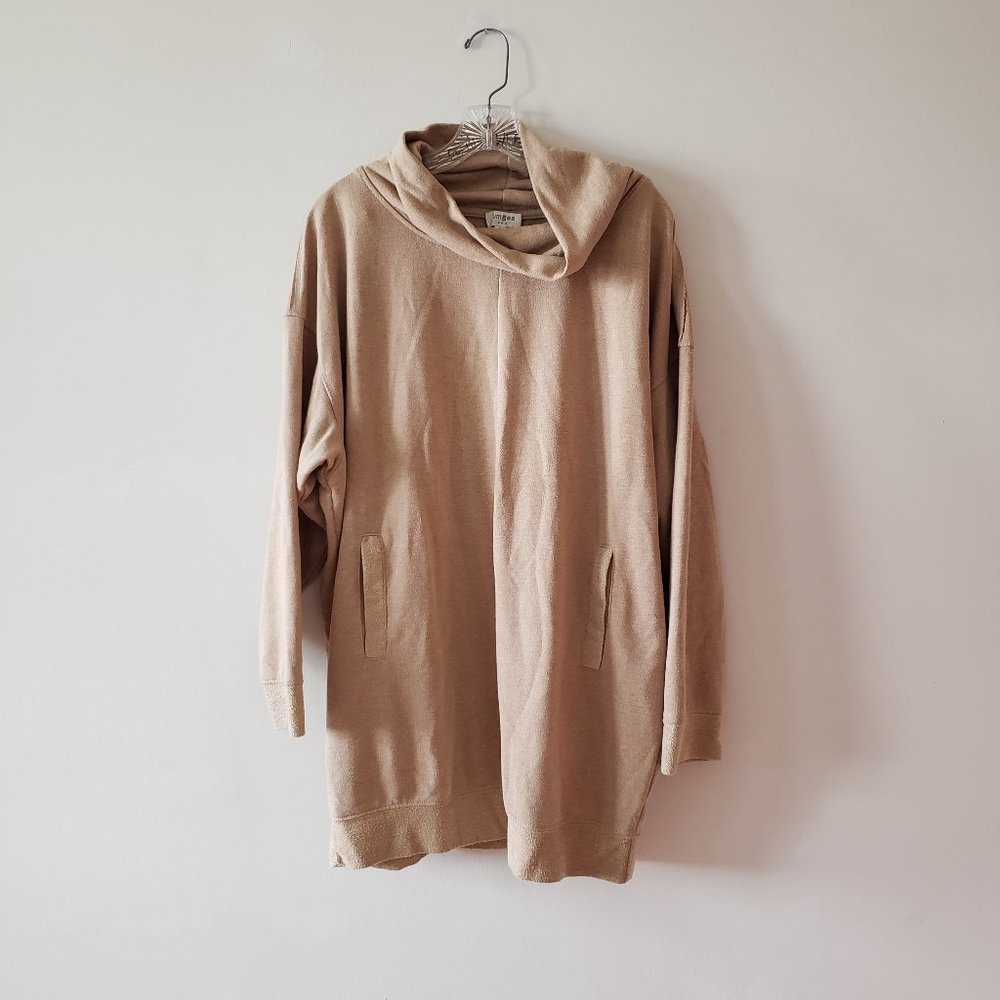 Umgee Tan Tunic Sweater Medium